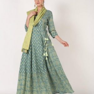 Printed Gowan kurti with printed Duptta